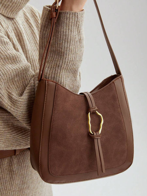 ANNEAU — Metal Ring Shoulder Hobo Bag