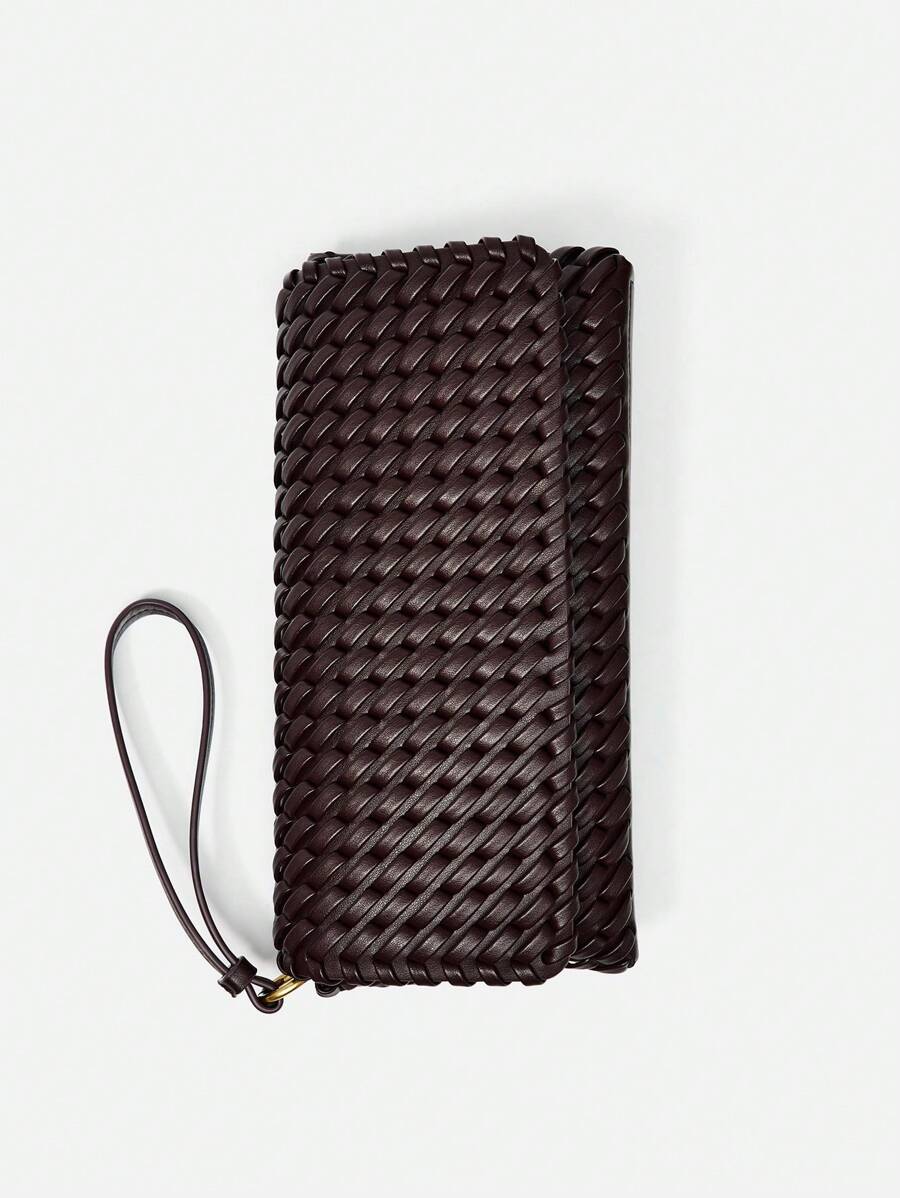 TRESSE — Woven Baguette Shoulder Bag