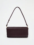 TRESSE — Woven Baguette Shoulder Bag
