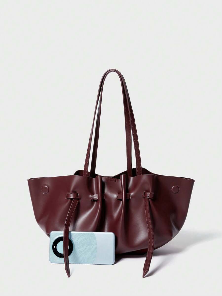 CHIFFONNÉ — Ruched Oversized Tote Bag