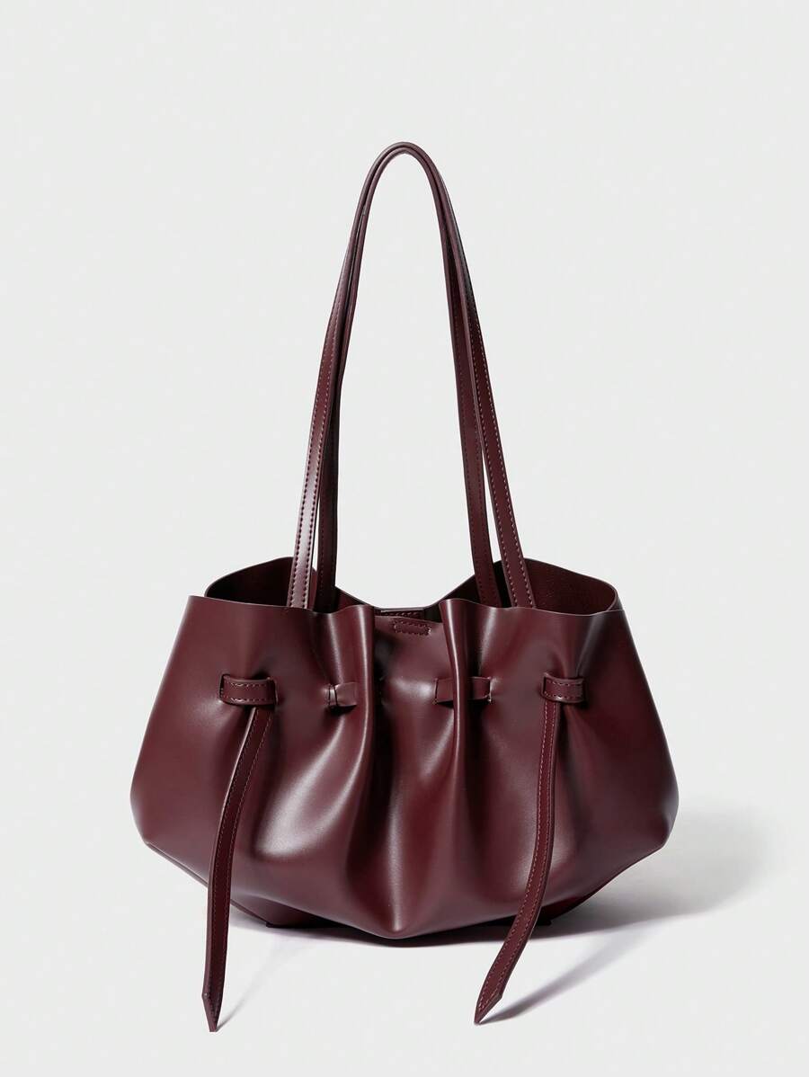 CHIFFONNÉ — Ruched Oversized Tote Bag