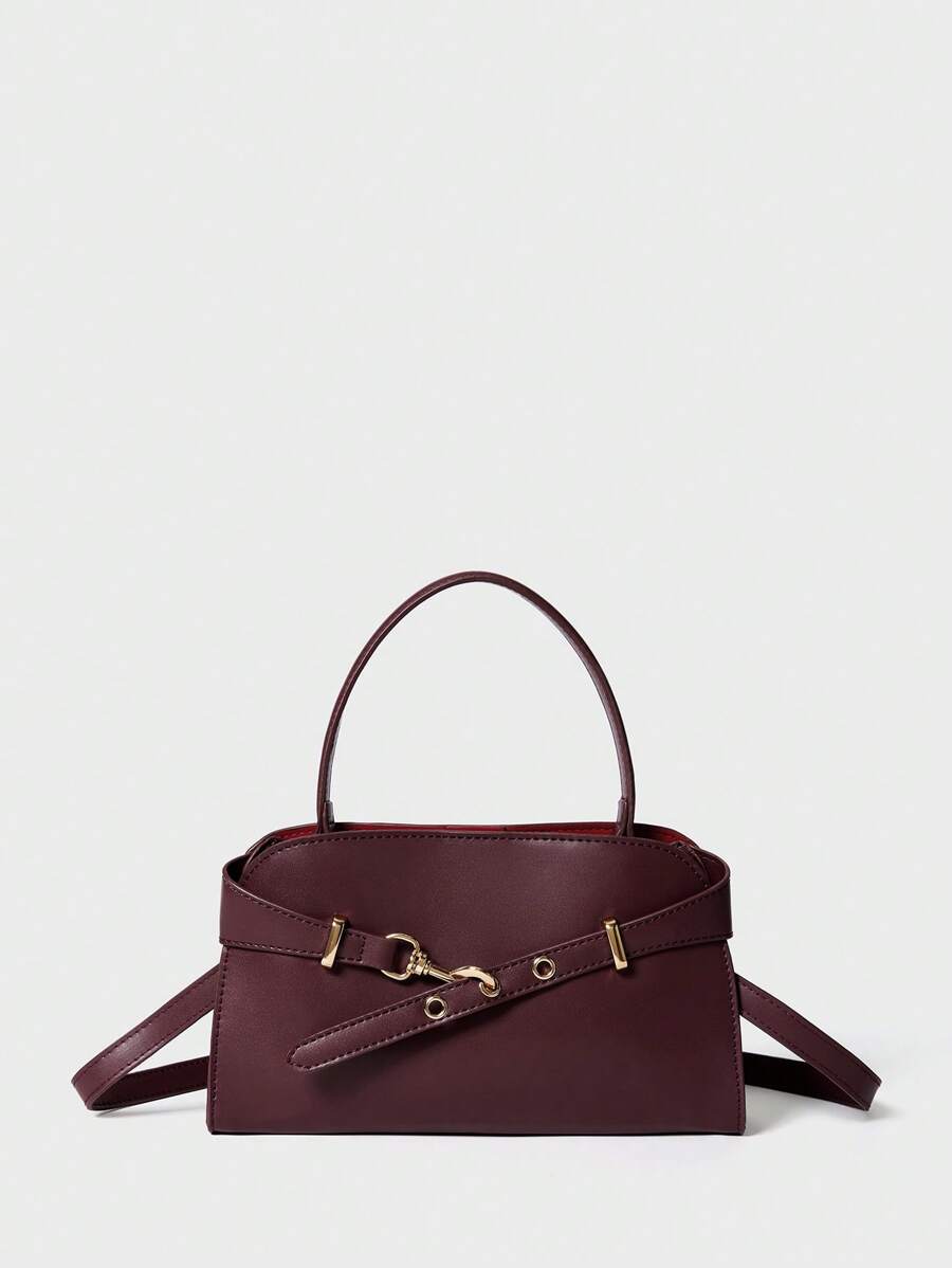 MORS — Equestrian Top Handle Bag Burgundy
