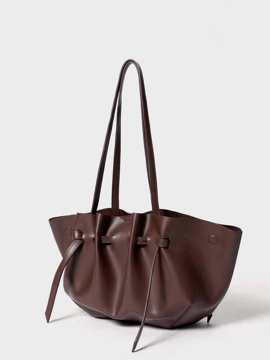 CHIFFONNÉ — Ruched Oversized Tote Bag