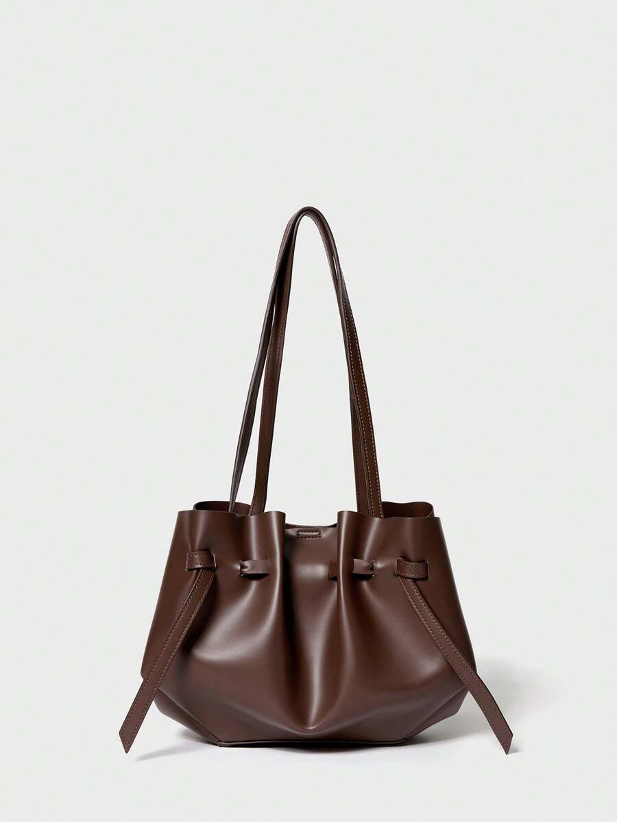 CHIFFONNÉ — Ruched Oversized Tote Bag