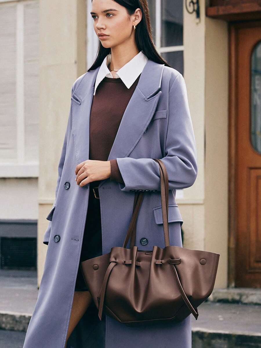 CHIFFONNÉ — Ruched Oversized Tote Bag