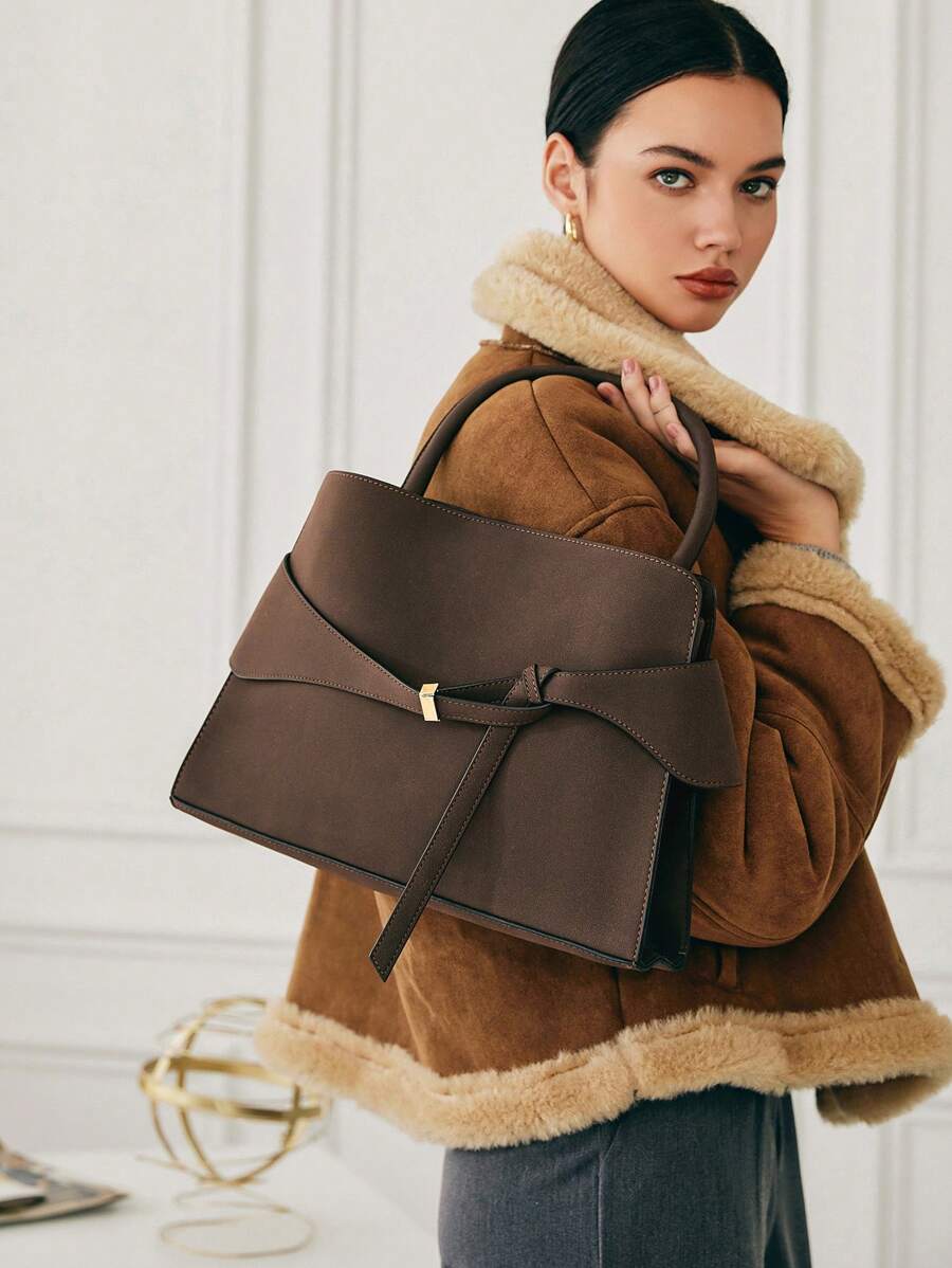 BRIDE — Buckle Strap Top Handle Bag
