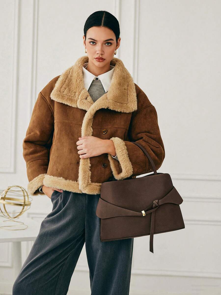 BRIDE — Buckle Strap Top Handle Bag