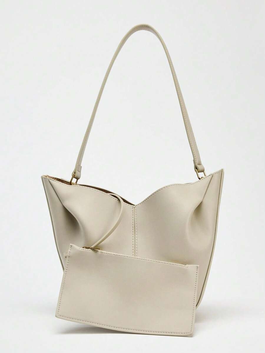 NACRE — Gathered Shoulder Tote