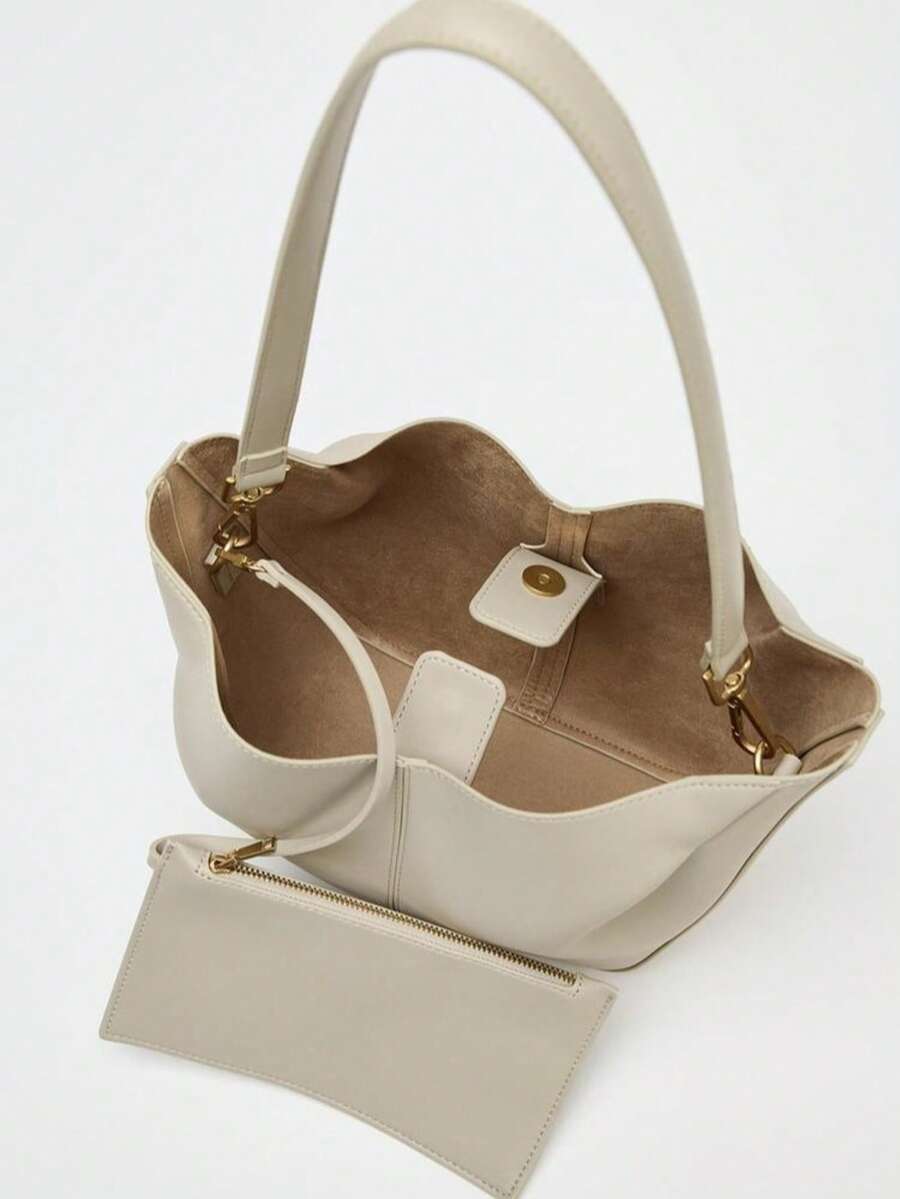 NACRE — Gathered Shoulder Tote