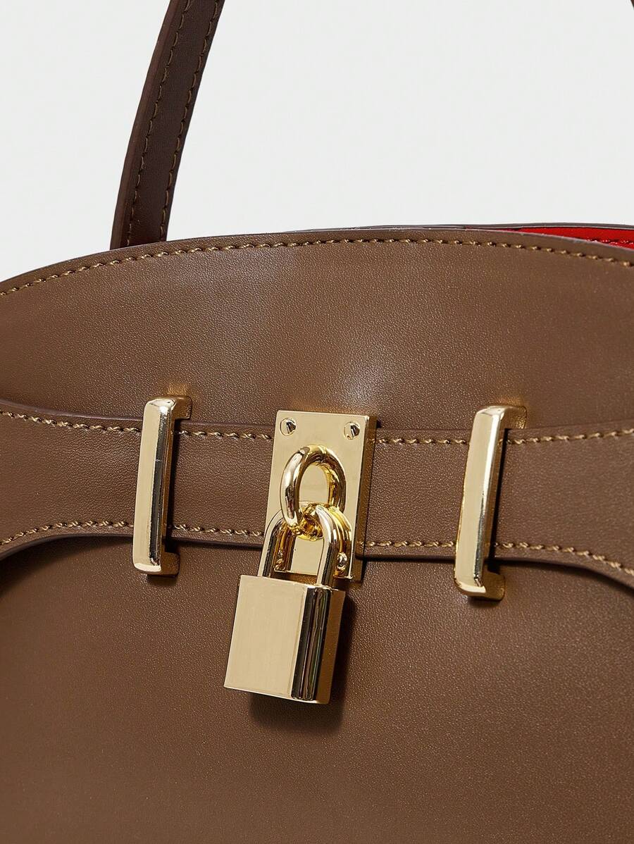 VERROU — Lock Detail Top Handle Bag