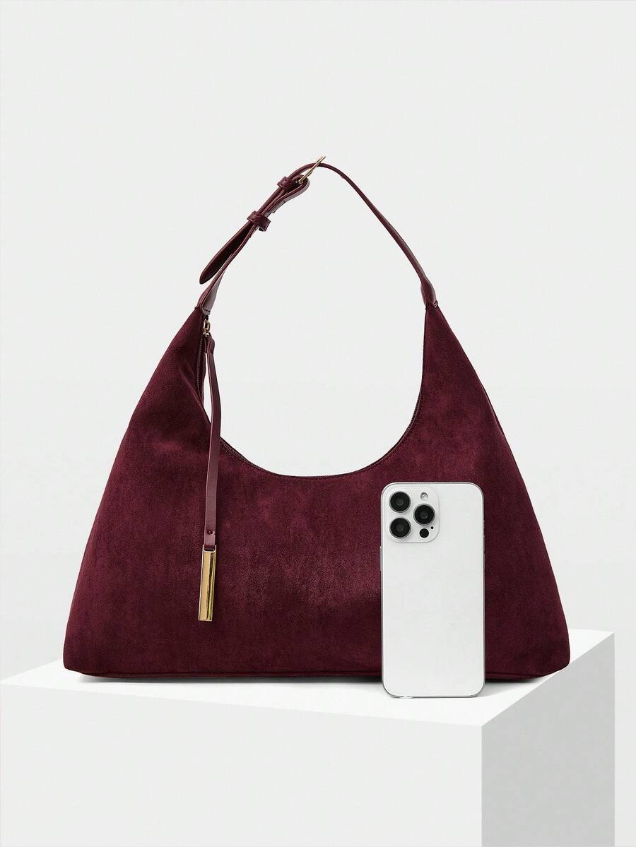DUNE — Oversized Suede Hobo Bag