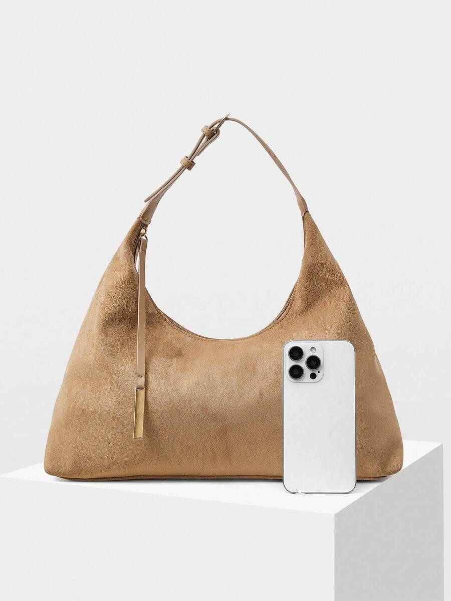 DUNE — Oversized Suede Hobo Bag