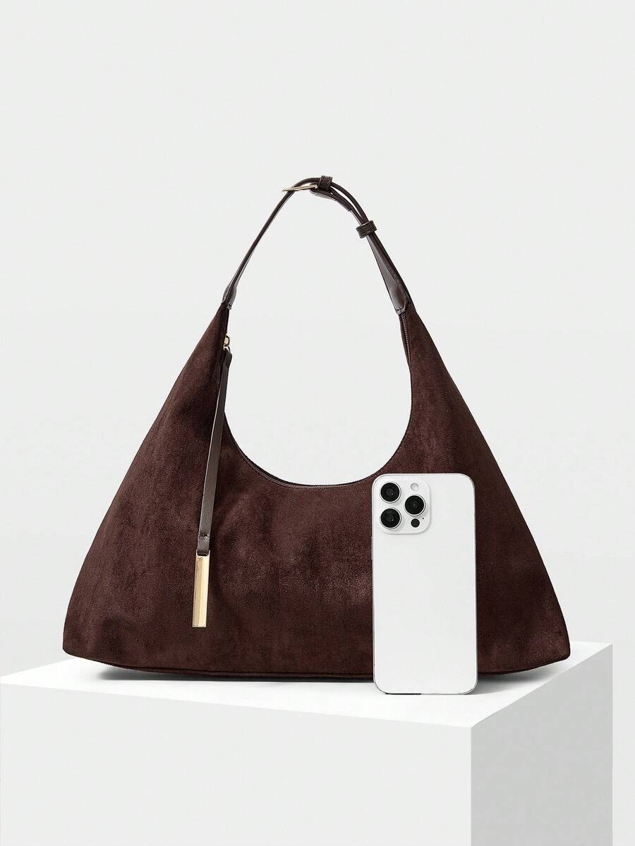DUNE — Oversized Suede Hobo Bag
