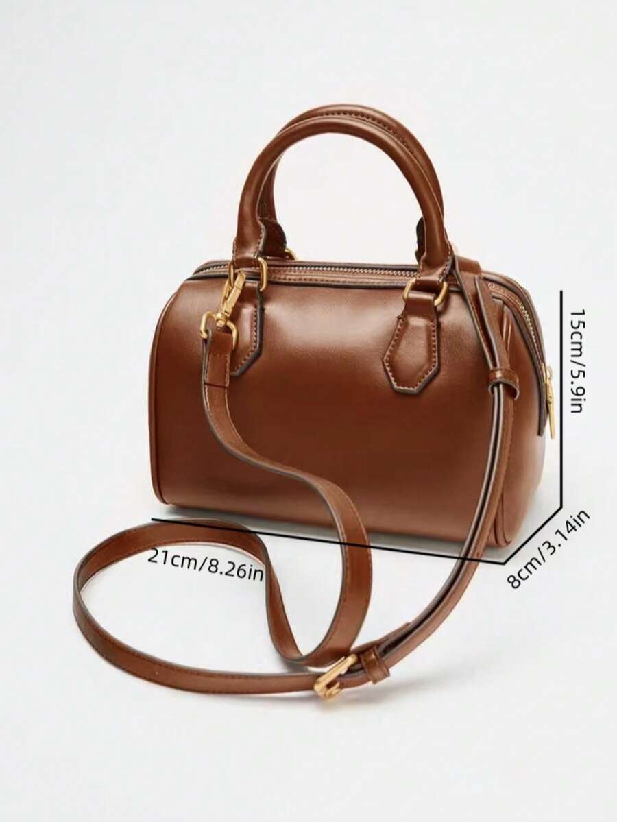 COGNAC — Mini Boston Top Handle Bag