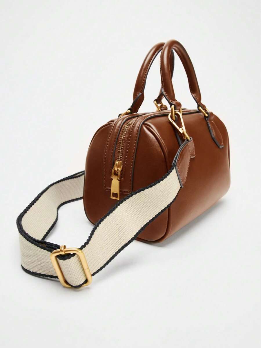 COGNAC — Mini Boston Top Handle Bag
