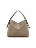 BRUME — Linen Hobo Bag Grey