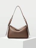 POULAIN — Soft Shoulder Hobo Bag Brown
