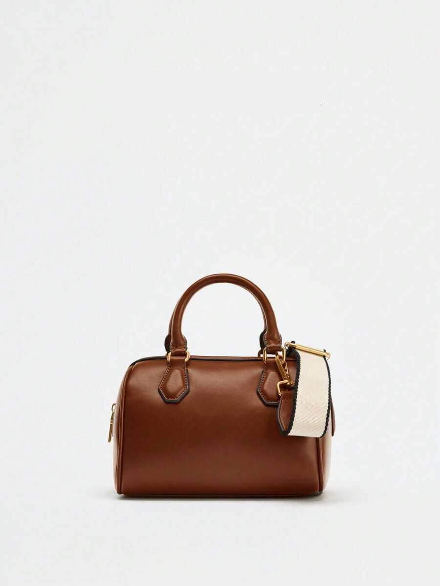 COGNAC — Mini Boston Top Handle Bag