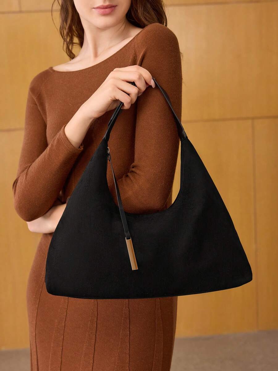 DUNE — Oversized Suede Hobo Bag