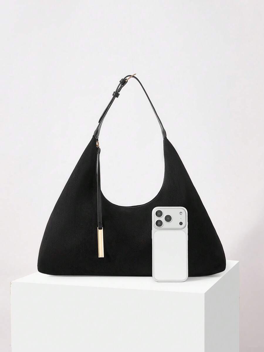 DUNE — Oversized Suede Hobo Bag