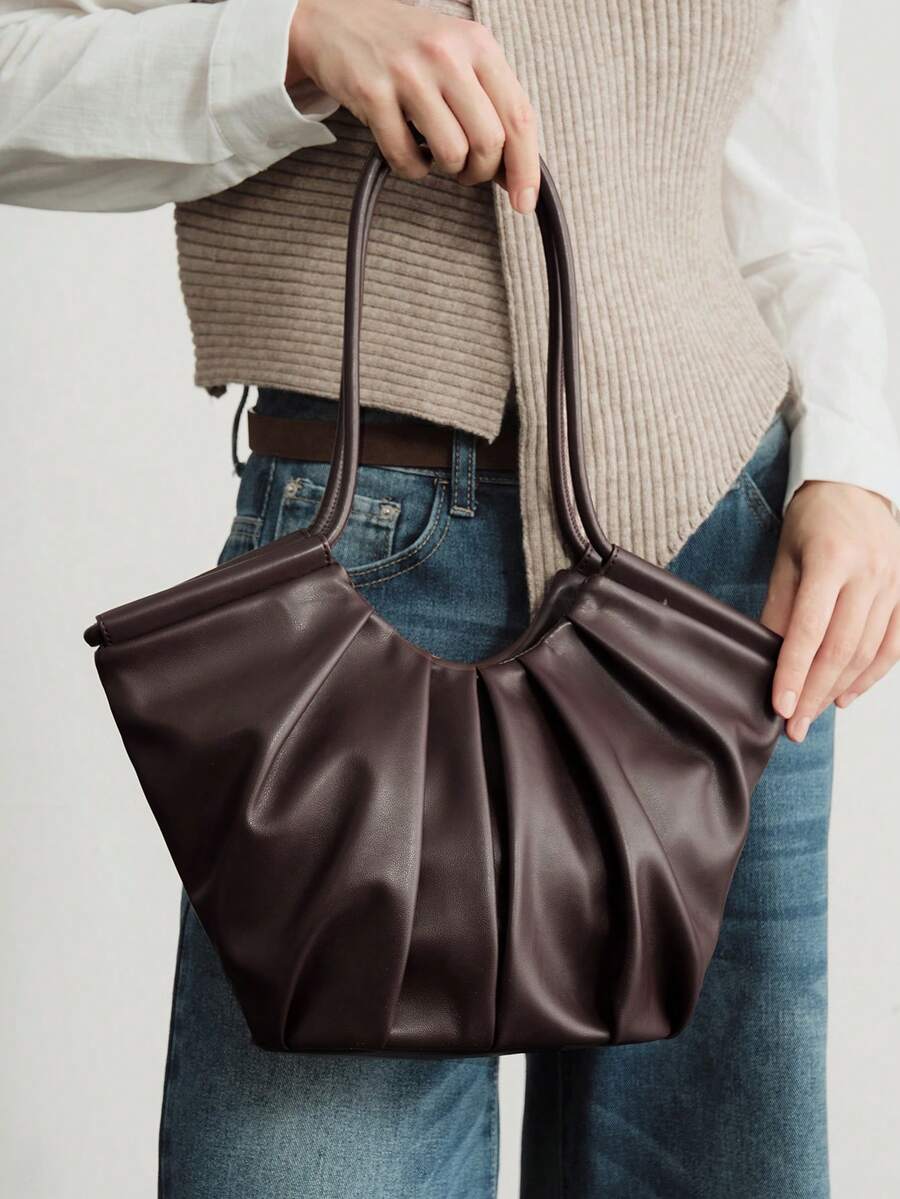 VOLANT — Ruffle Shoulder Tote Bag