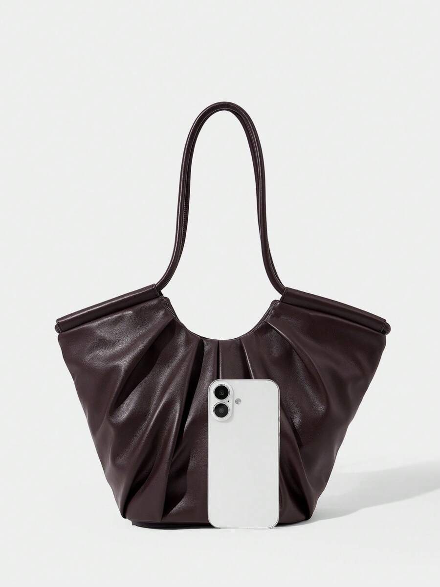 VOLANT — Ruffle Shoulder Tote Bag