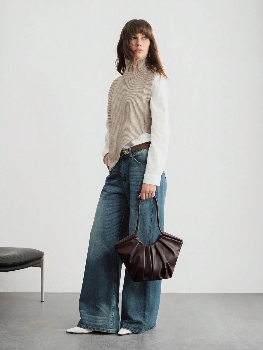 VOLANT — Ruffle Shoulder Tote Bag
