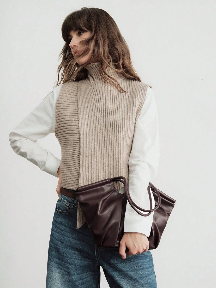 VOLANT — Ruffle Shoulder Tote Bag