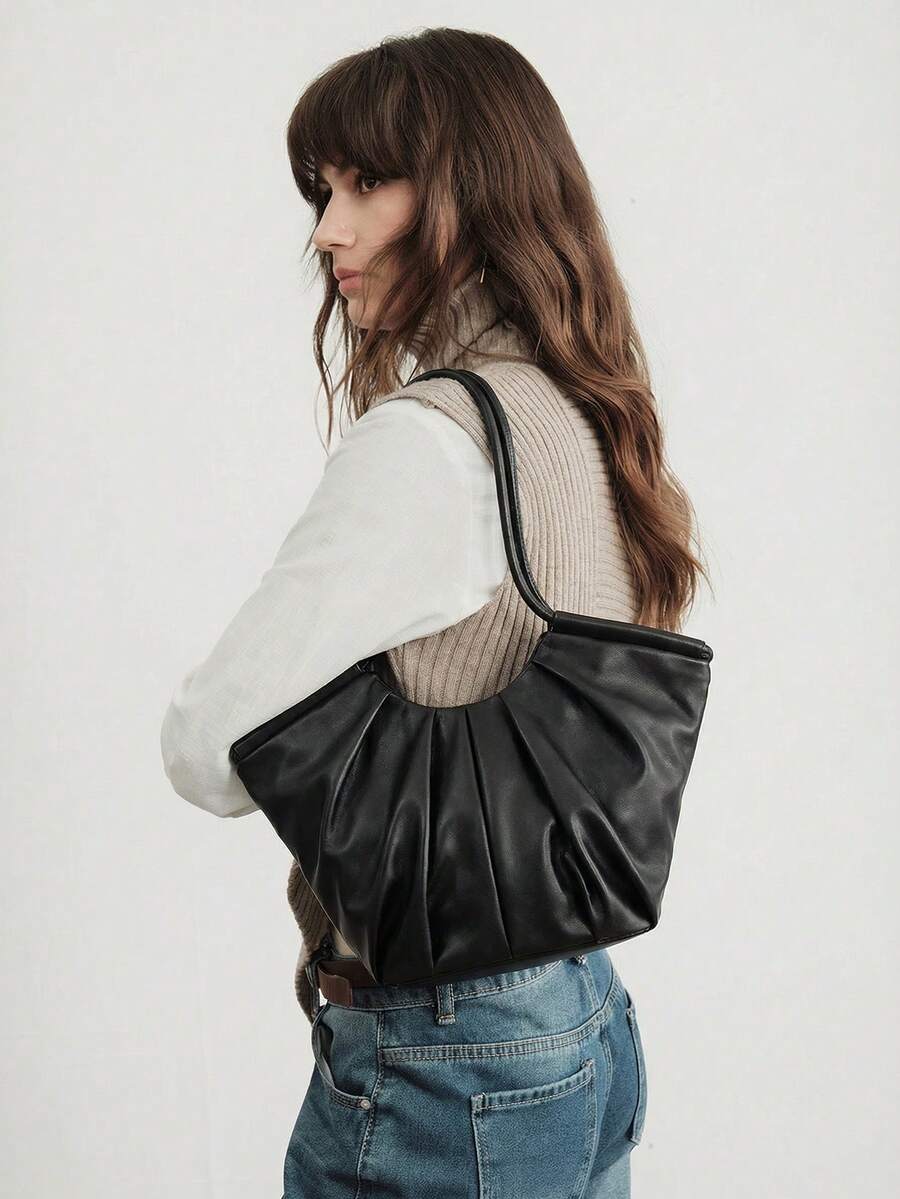 VOLANT — Ruffle Shoulder Tote Bag