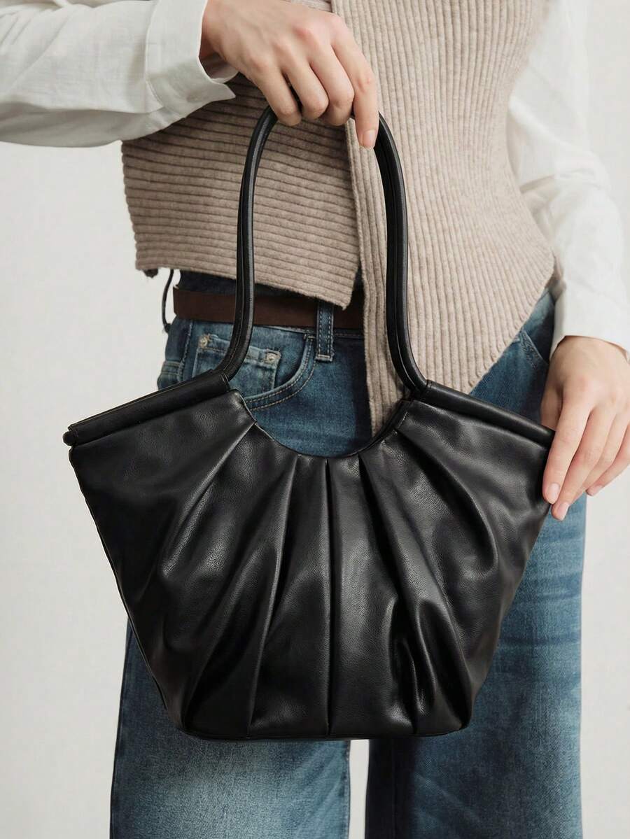 VOLANT — Ruffle Shoulder Tote Bag