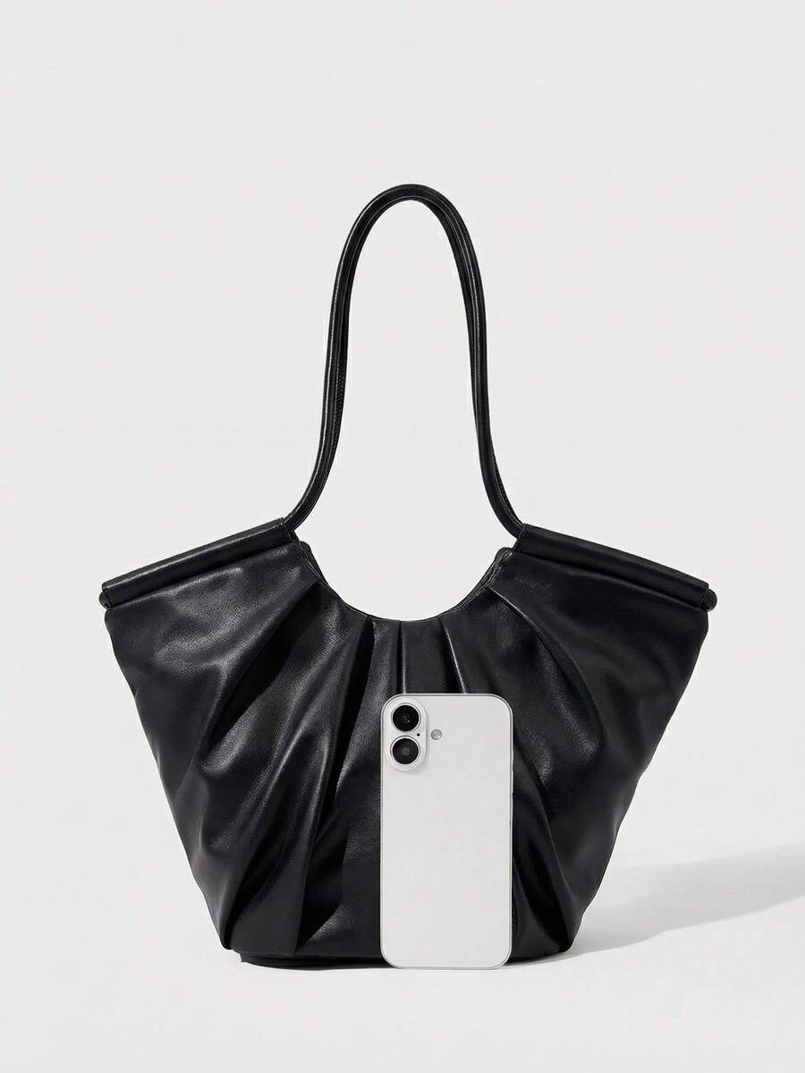 VOLANT — Ruffle Shoulder Tote Bag