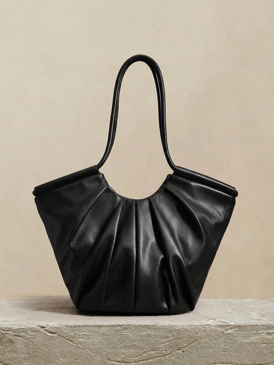 VOLANT — Ruffle Shoulder Tote Bag