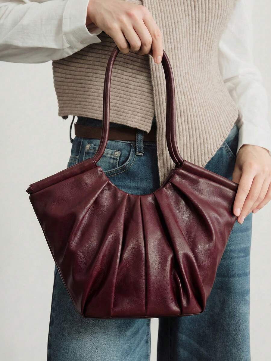 VOLANT — Ruffle Shoulder Tote Bag