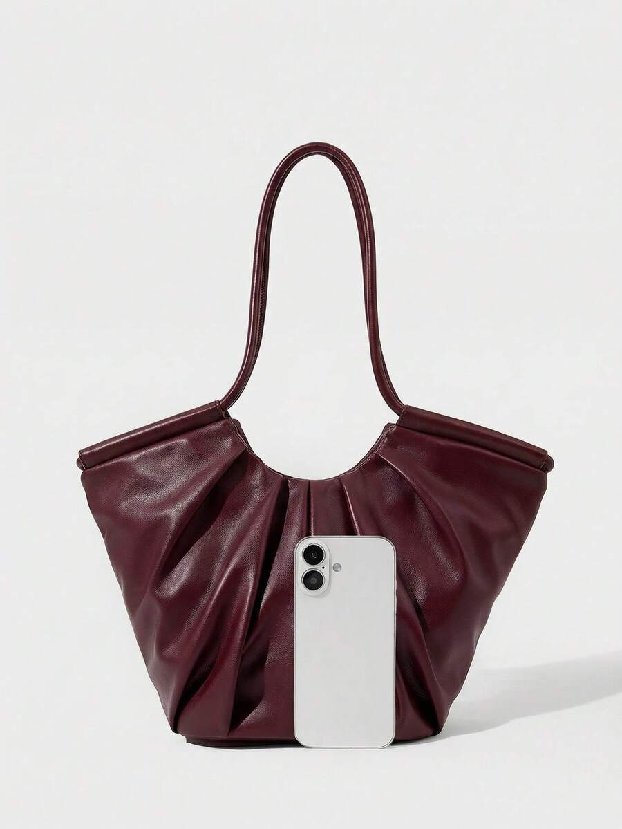 VOLANT — Ruffle Shoulder Tote Bag