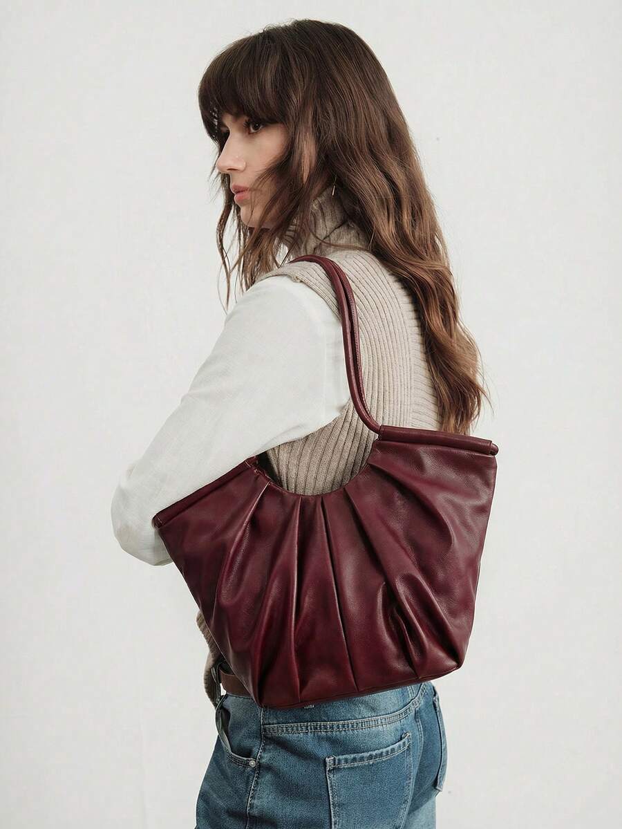 VOLANT — Ruffle Shoulder Tote Bag