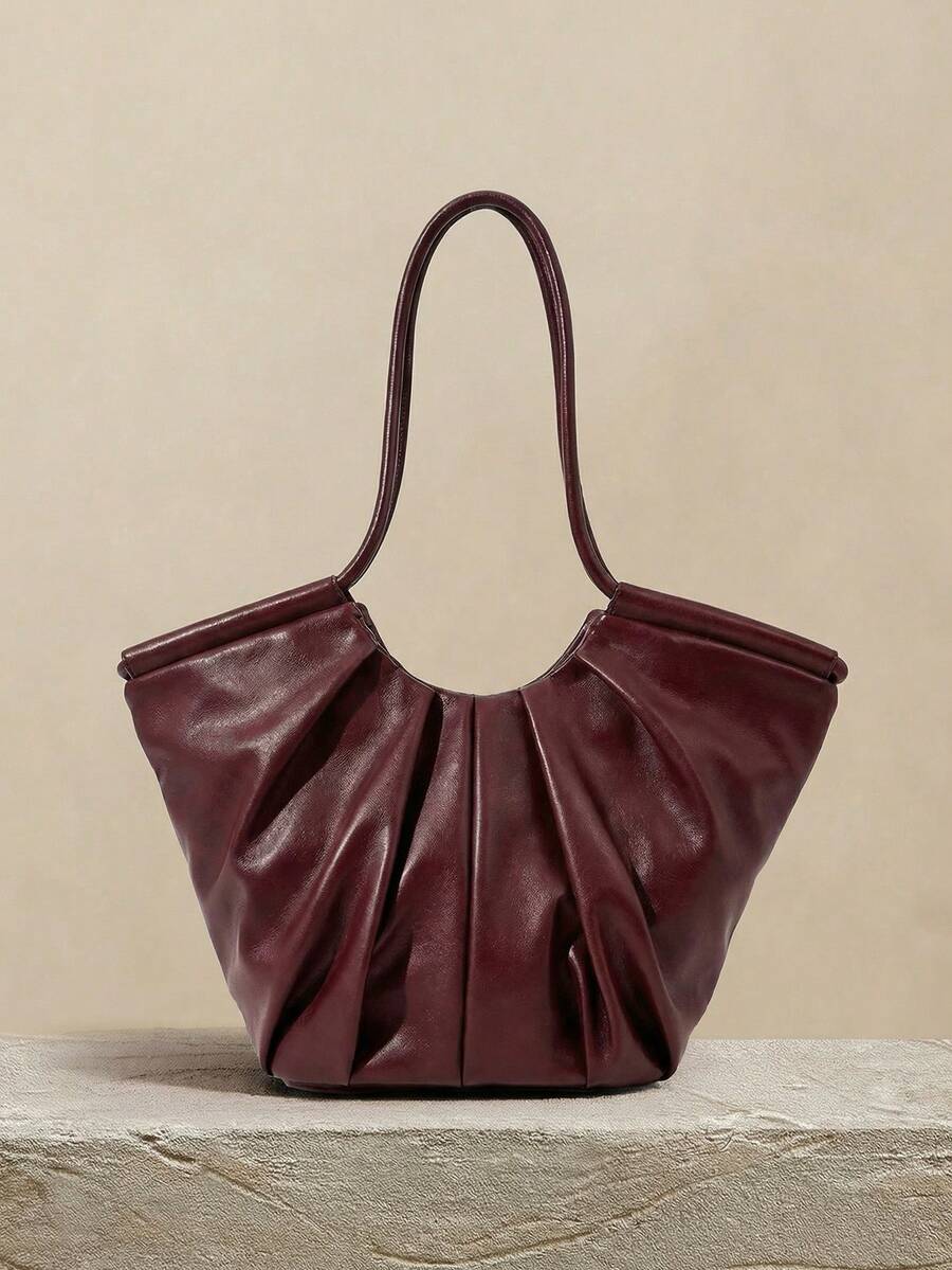 VOLANT — Ruffle Shoulder Tote Bag