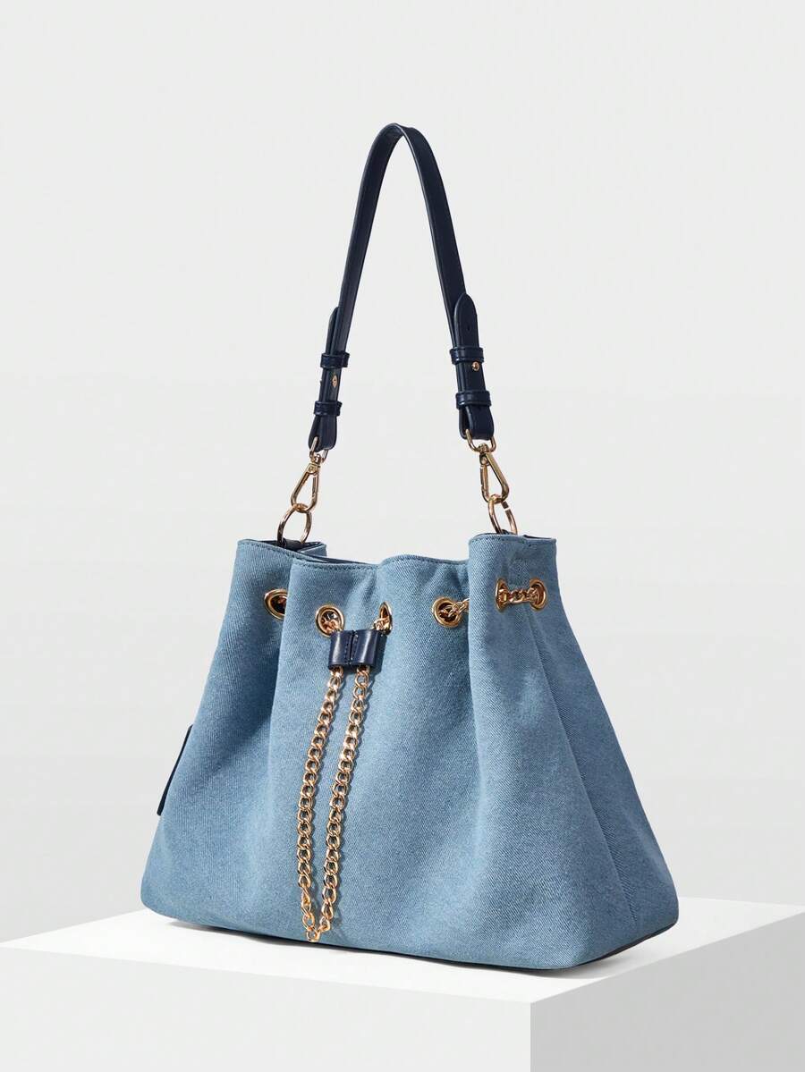 INDIGO — Chain Detail Bucket Bag