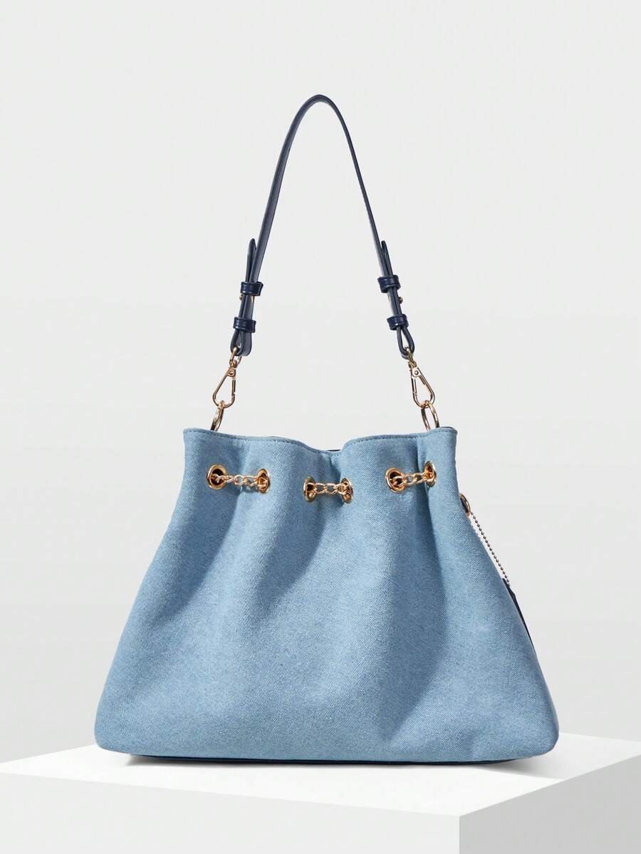 INDIGO — Chain Detail Bucket Bag