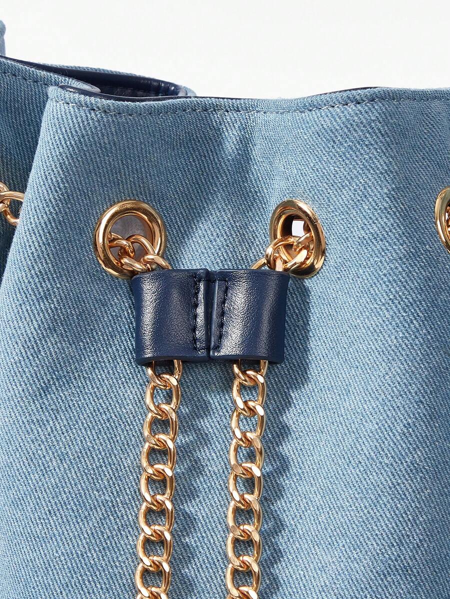 INDIGO — Chain Detail Bucket Bag