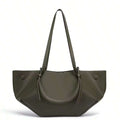 FRONCE — Pleated Oversized Tote Bag Green