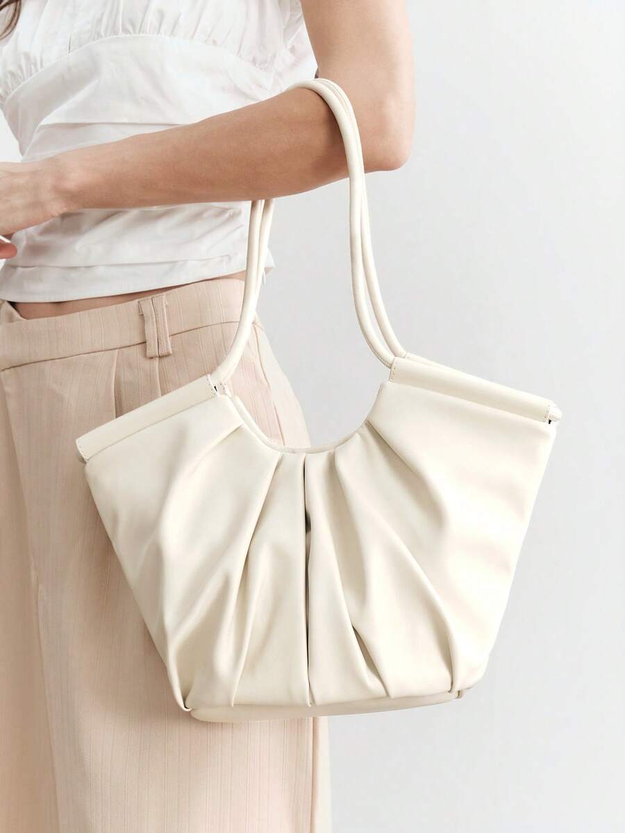 VOLANT — Ruffle Shoulder Tote Bag