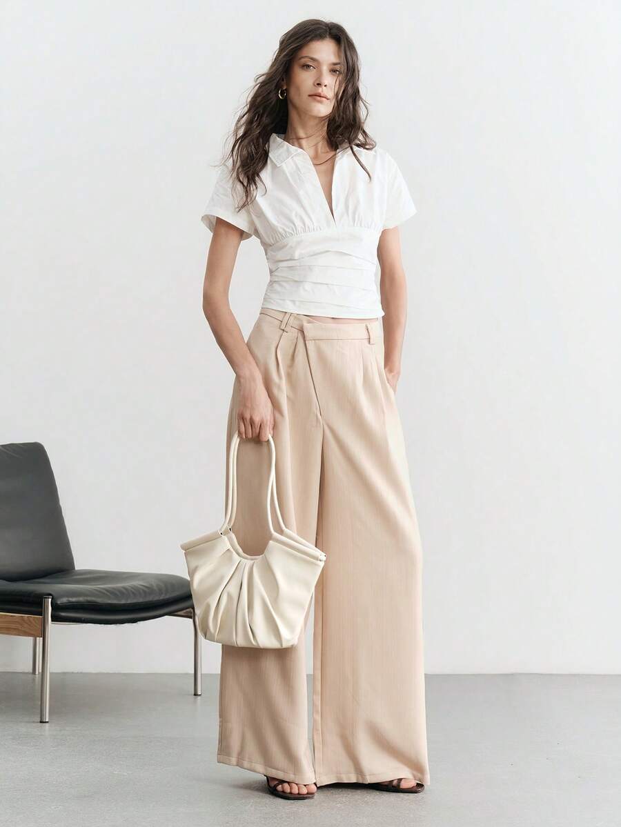 VOLANT — Ruffle Shoulder Tote Bag