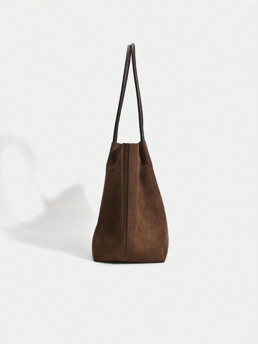 ALDA - Suede Tote Bag With Pouch