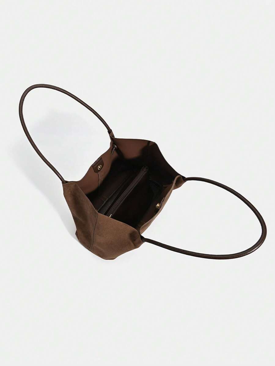 ALDA - Suede Tote Bag With Pouch