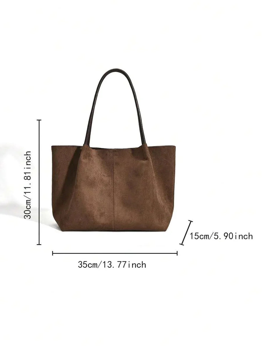 ALDA - Suede Tote Bag With Pouch