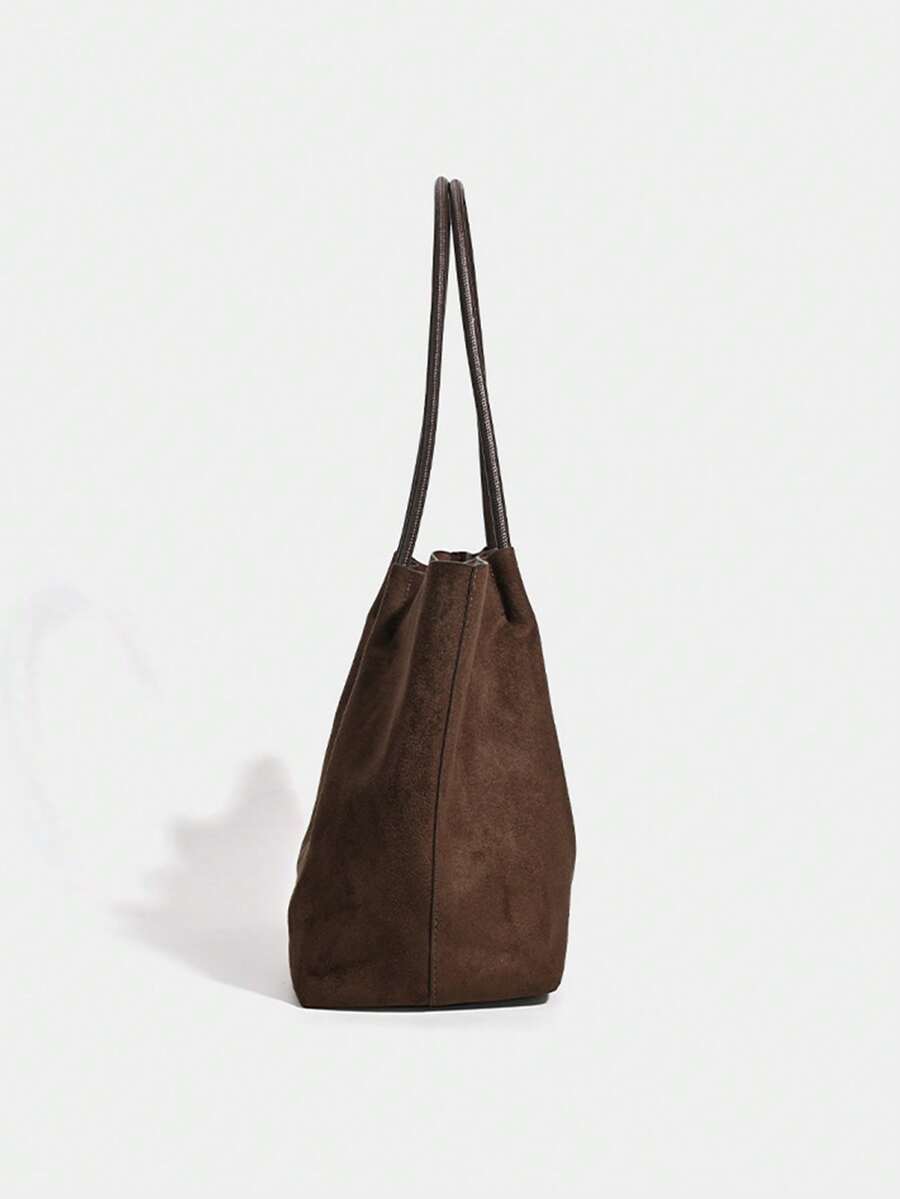 ALDA - Suede Tote Bag With Pouch