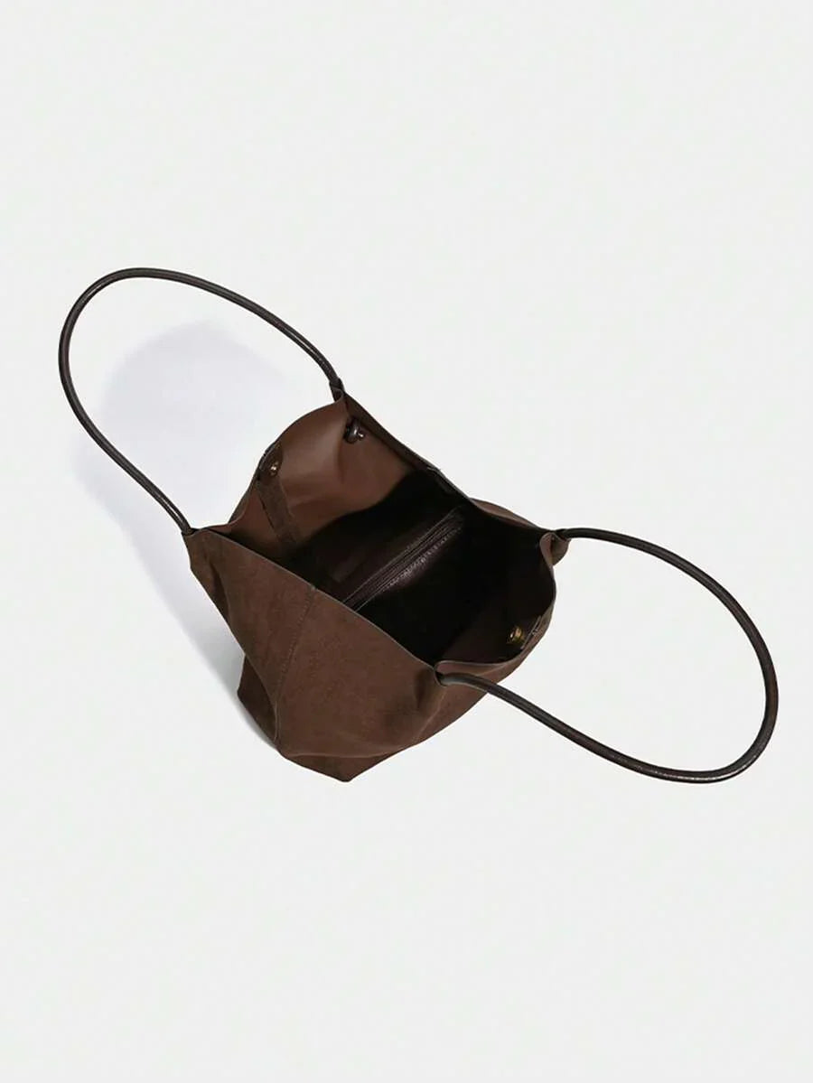 ALDA - Suede Tote Bag With Pouch